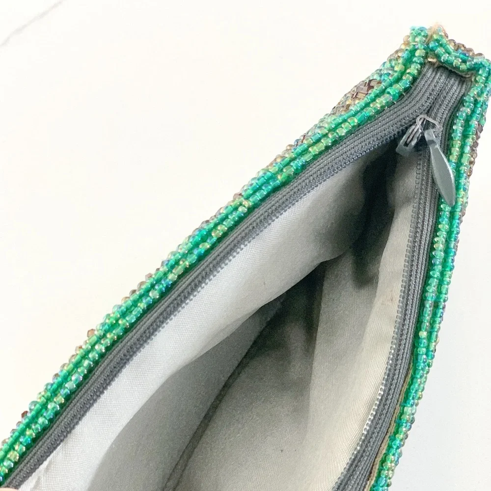 👛 Geometric Pattern Beaded Coin Wallet / Glasses Purse